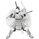 Samurai warrior with a broken sword, showing resilience and never giving up tattoo design idea