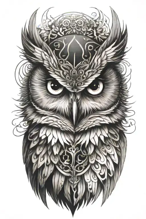  Cheshire owl mixing designs tattoo design idea