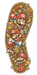 mario bros tattoo design idea