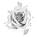 rose music notes and a bird  tattoo design idea