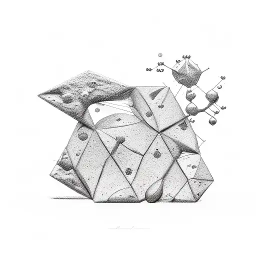 Artistic depiction of a cocaine molecule tattoo design idea