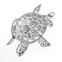 Turtle tattoo design idea