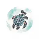 Turtle tattoo design idea