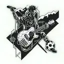 soccer, sports, summer, songs with a guitar around the campfire, food tattoo design idea