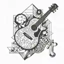 soccer, sports, summer, songs with a guitar around the campfire, food tattoo design idea