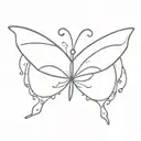 butterfly with sagittarius tattoo design idea