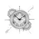 clock, time fading, arm sleeve  tattoo design idea