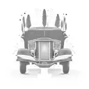 hot rod car tattoo design idea