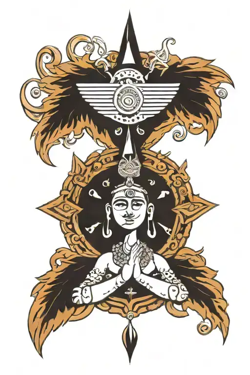 antha Asti prarambh test tattoo with trishul with third eye and rudraksha  tattoo design idea