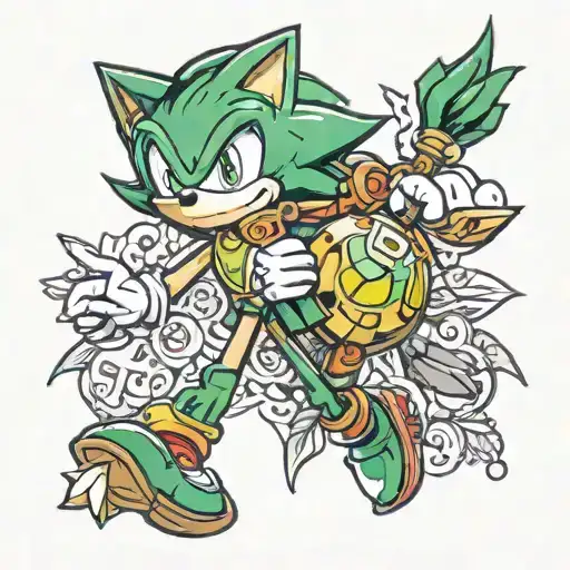 Master Emerald from Sonic the hedgehog tattoo design idea