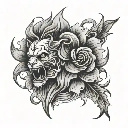 lust pride and anger tattoo design idea