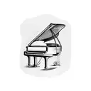 Piano keys tattoo design idea