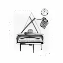 Piano keys tattoo design idea