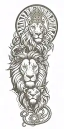 Lion King, lion baby, circle of life, Crown, Jesus Christ tattoo design idea
