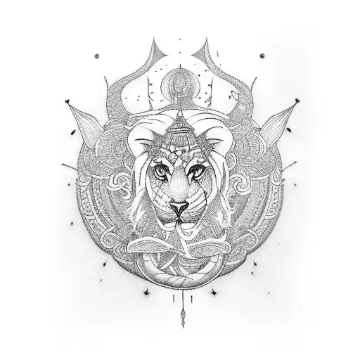 shiv and nandi tattoo design idea