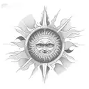 sun movement through space  tattoo design idea
