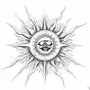 sun movement through space  tattoo design idea
