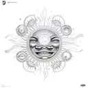 sun movement through space  tattoo design idea