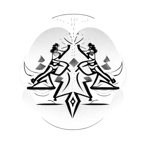 triathlon silhouettes  tattoo design idea