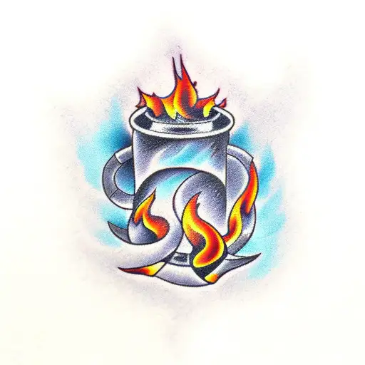 fire, smoke, energy tattoo design idea