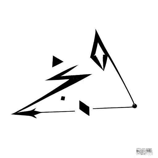 cave diving arrow tattoo design idea