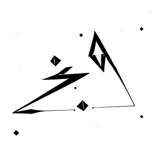 cave diving arrow pointer tattoo design idea