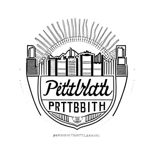 pittsburgh skyline with 412 tattoo design idea