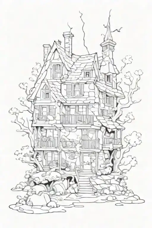 broken home design ideas tattoo design idea