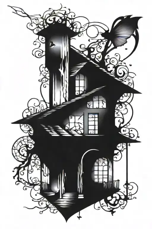 broken home design ideas tattoo design idea