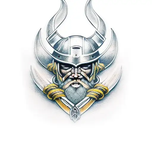 viking dagger tattoo design idea