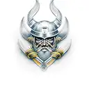 viking dagger tattoo design idea