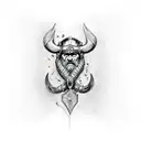 viking dagger tattoo design idea