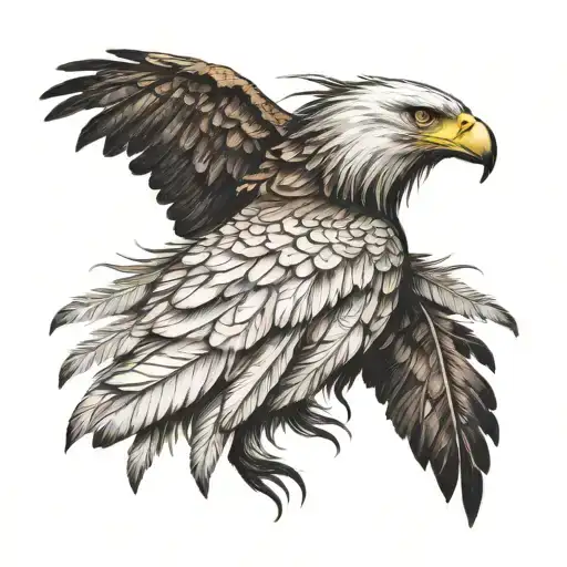 eagle feather tattoo design idea