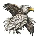 eagle feather tattoo design idea