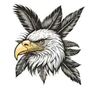 eagle feather tattoo design idea