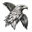 eagle feather tattoo design idea