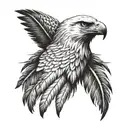 eagle feather tattoo design idea