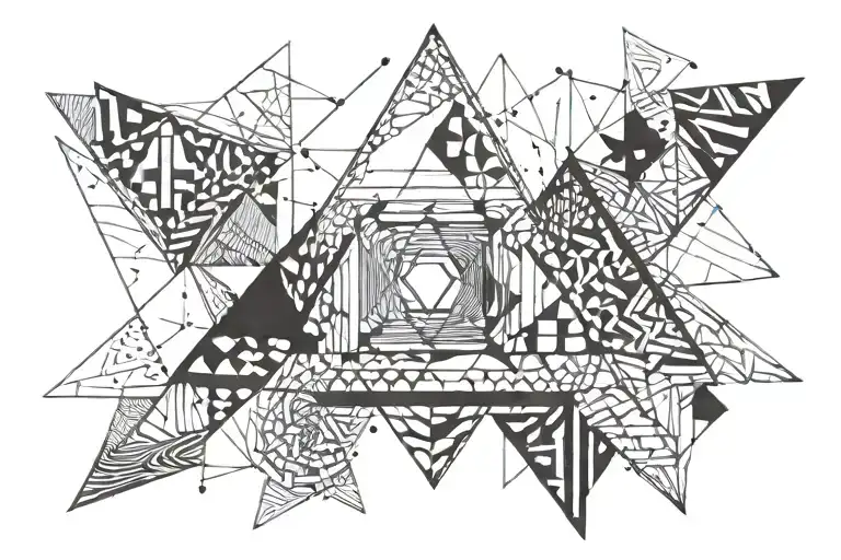 triangles one larger than tattoo design idea
