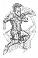 spartan warrior tattoo design idea