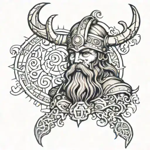 irminsul viking mammon tattoo design idea
