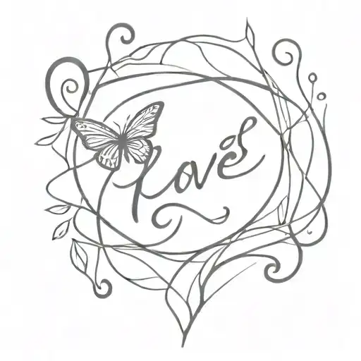 spread love not hate  tattoo design idea