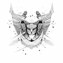 Amor Aurora script tattoo design idea