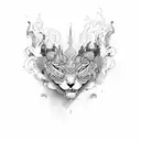 Amor Aurora script tattoo design idea