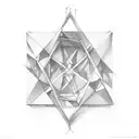 one triangle and one square tattoo design idea