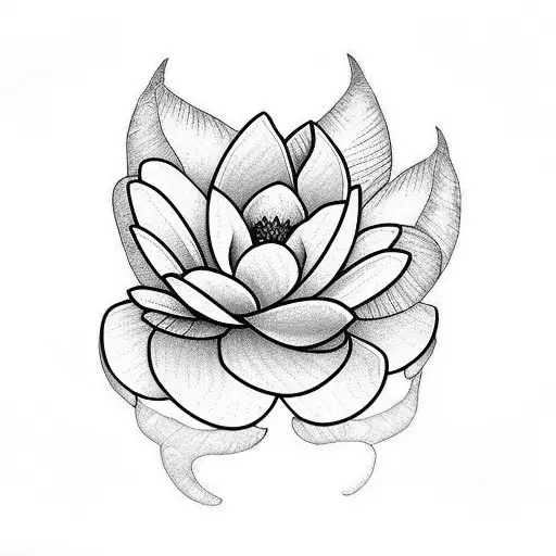 geese and magnolias tattoo design idea
