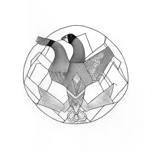 geese tattoo design idea
