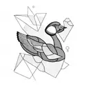 geese tattoo design idea