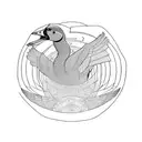 geese tattoo design idea