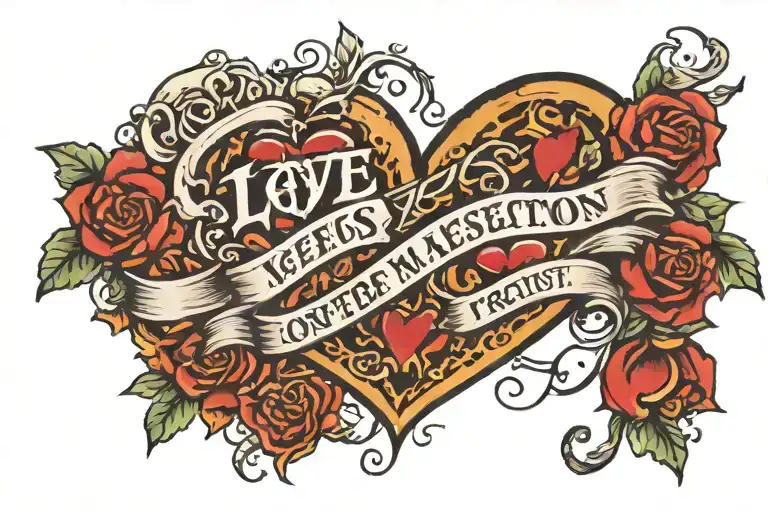 love needs action trust needs proof sorry needs change tattoo design idea