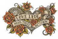 love needs action trust needs proof sorry needs change tattoo design idea